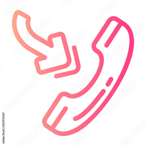incoming call gradient icon