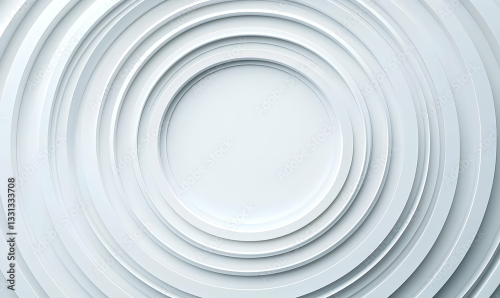 Abstract White Circular Layers with Smooth Textures and Shadows Abstract White Circular Layers with Smooth Textures and Shadows