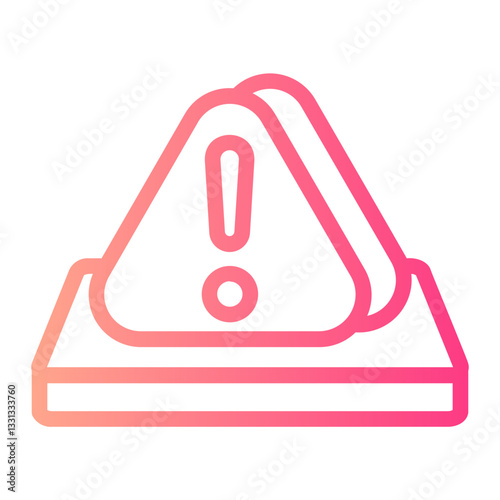 Warning  gradient icon