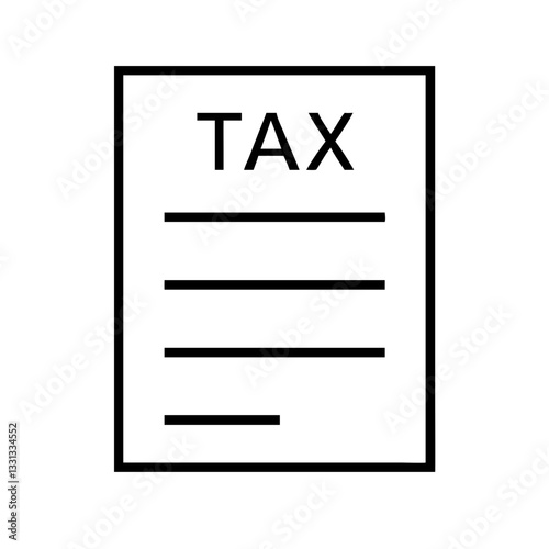 Tax Document Illustration with Blank Spaces for Filling Out Information