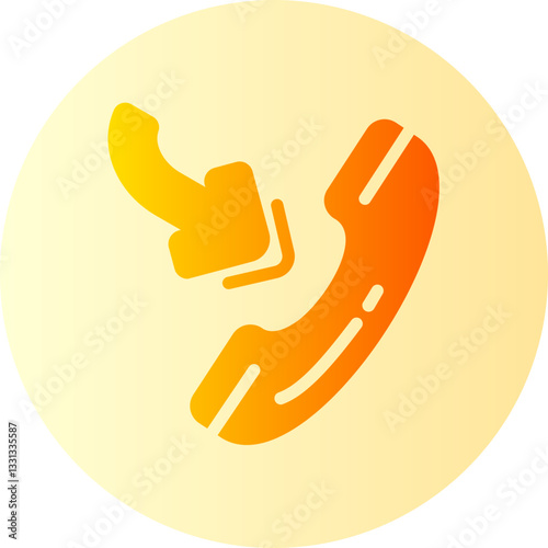 incoming call gradient icon