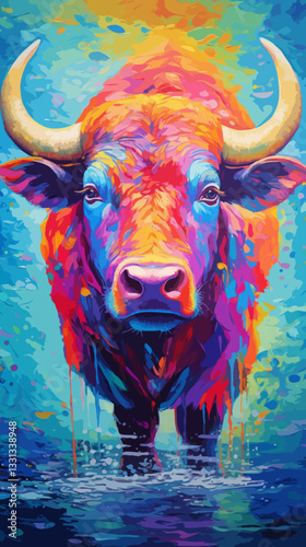 Vivid color buffalo