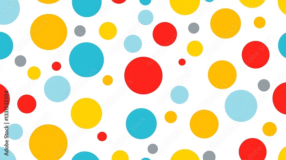 Colorful circles background pattern with scattered elements on a white background for design use Colorful circles background pattern with scattered elements on a white background for design use