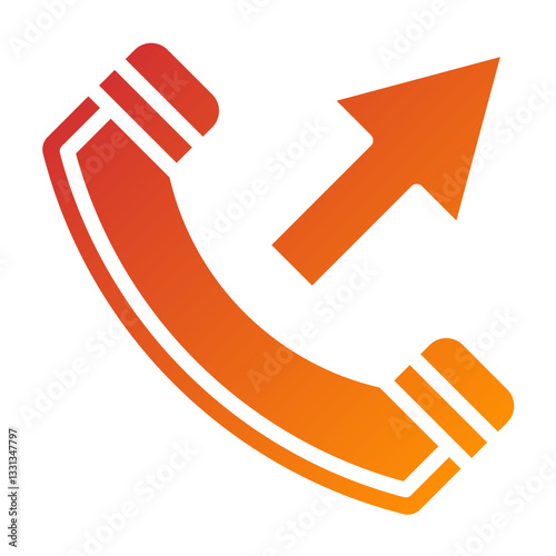 Vector Design Outgoing Call Icon Style