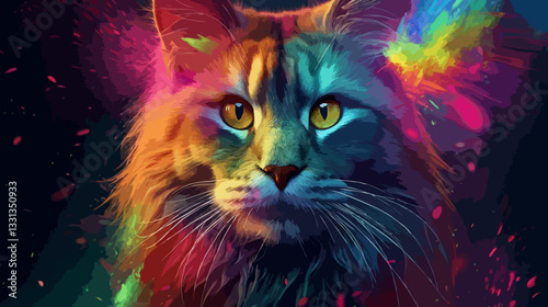 Vivid color cat