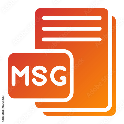 Vector Design MSG Icon Style