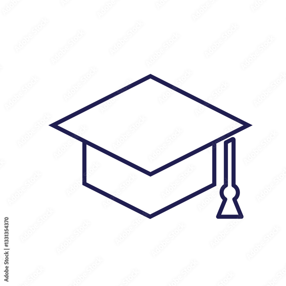graduation icon. graduation cap toga vector. describes education, learning outcomes, undergraduate. for events, celebrations, flyers. Line design style graduation icon. graduation cap toga vector. describes education, learning outcomes, undergraduate. for events, celebrations, flyers. Line design style
