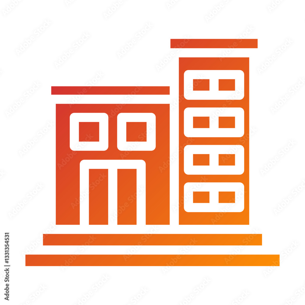 Vector Design Office Building Icon Style Vector Design Office Building Icon Style