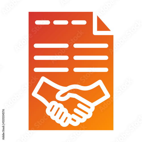 Vector Design Agreement Icon Style