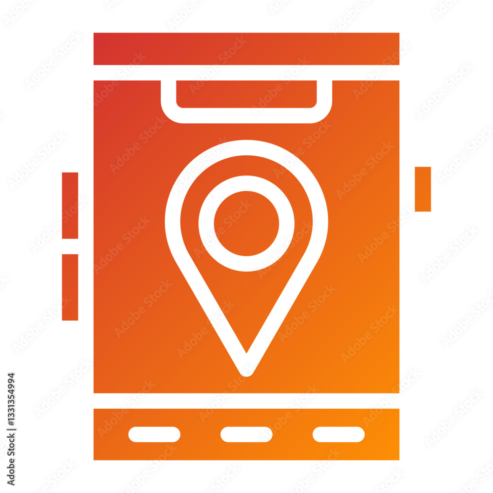 Vector Design Mobile Map Icon Style Vector Design Mobile Map Icon Style