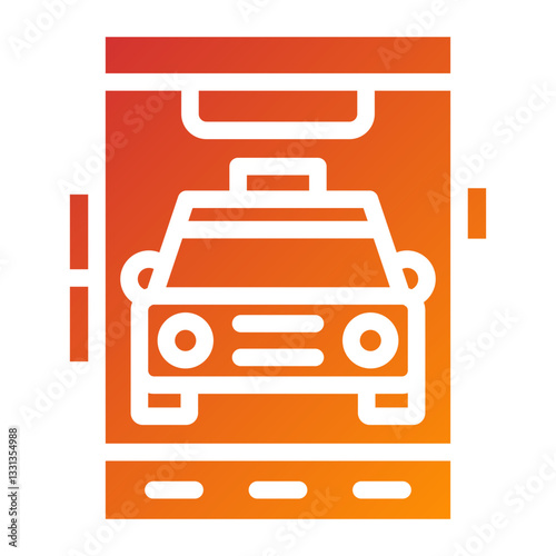 Vector Design Mobile Taxi Icon Style