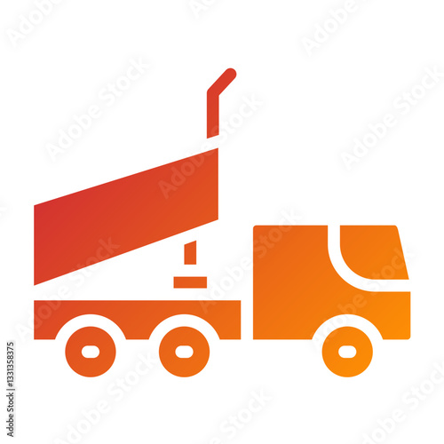 Dump Truck Vector Design Icon Style