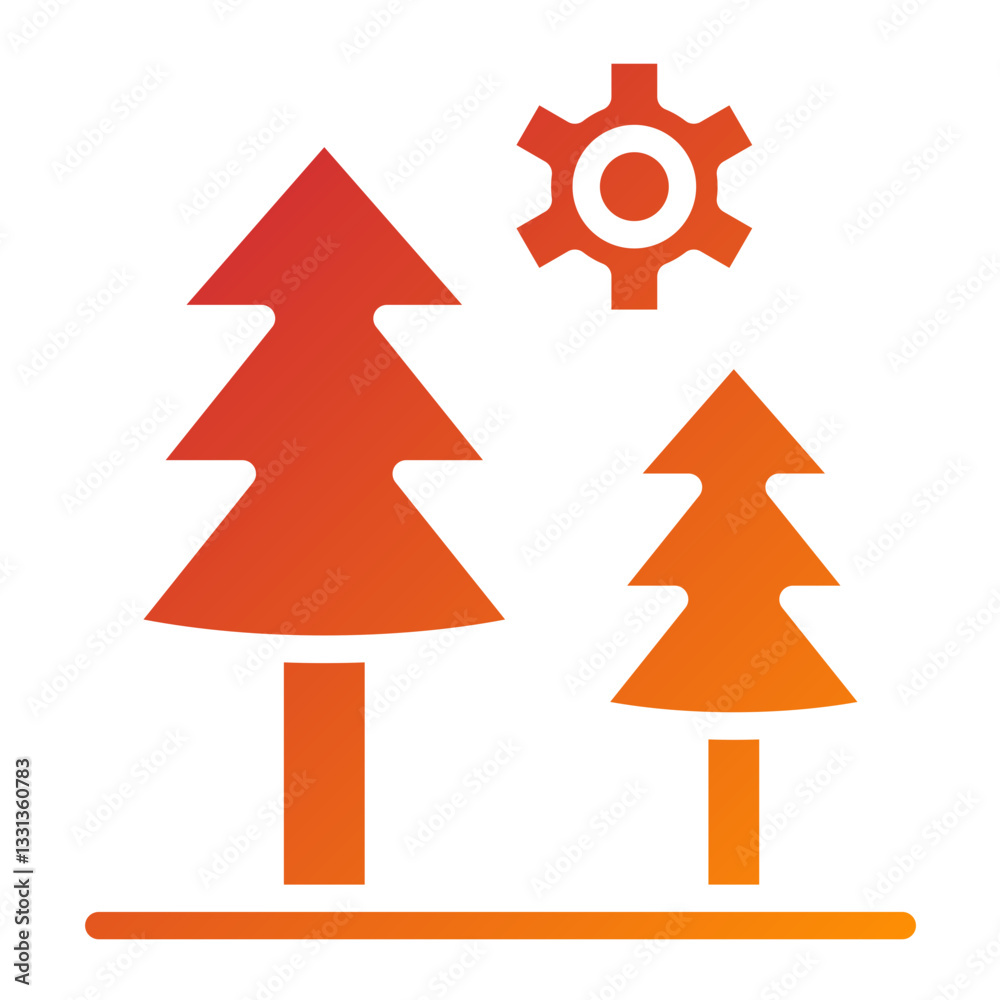 Fototapeta premium Forest Conservation Vector Design Icon Style