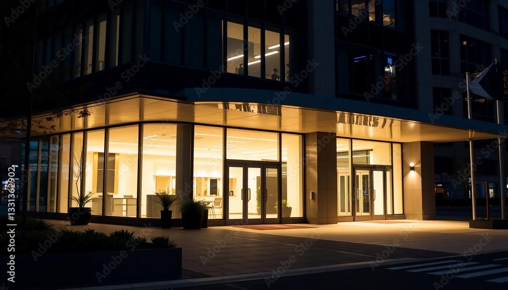 building in the night building in the night