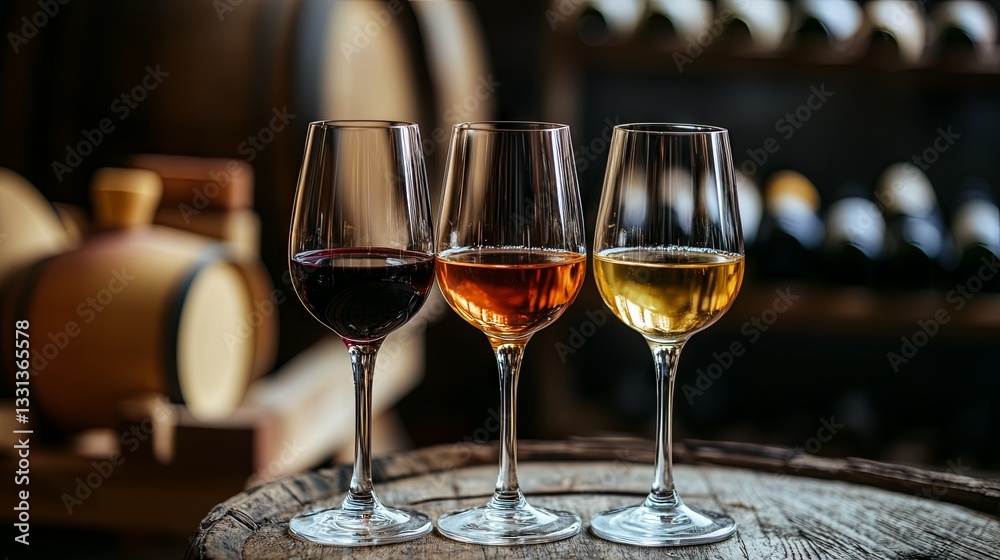 Glasses of different wines for tasting Glasses of different wines for tasting