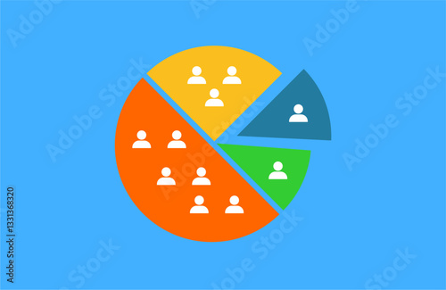 Audience segmentation, a flat color vector element, forms the basis of a marketing strategy. The segments are divided, and a full-sized decoration is
Captions are provided by our contributors.