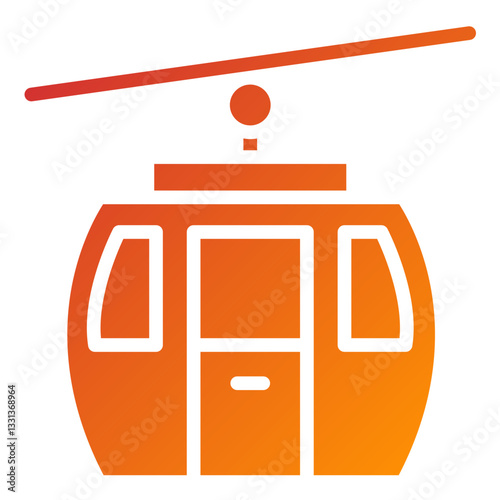 Vector Design Cable Car Icon Style