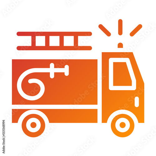 Vector Design Firefighter Truck Icon Style