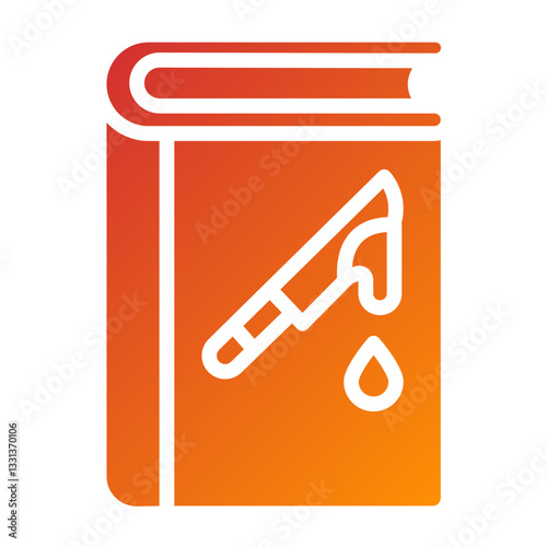 Vector Design Literary Crime Icon Style