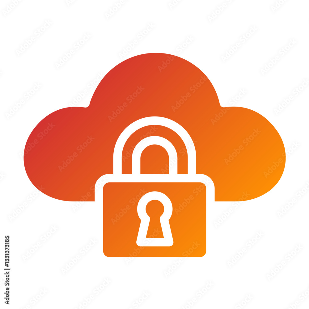 Vector Design Cloud security Icon Style Vector Design Cloud security Icon Style