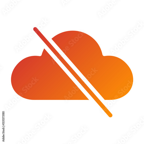 Vector Design Cloud Inaccessible Icon Style