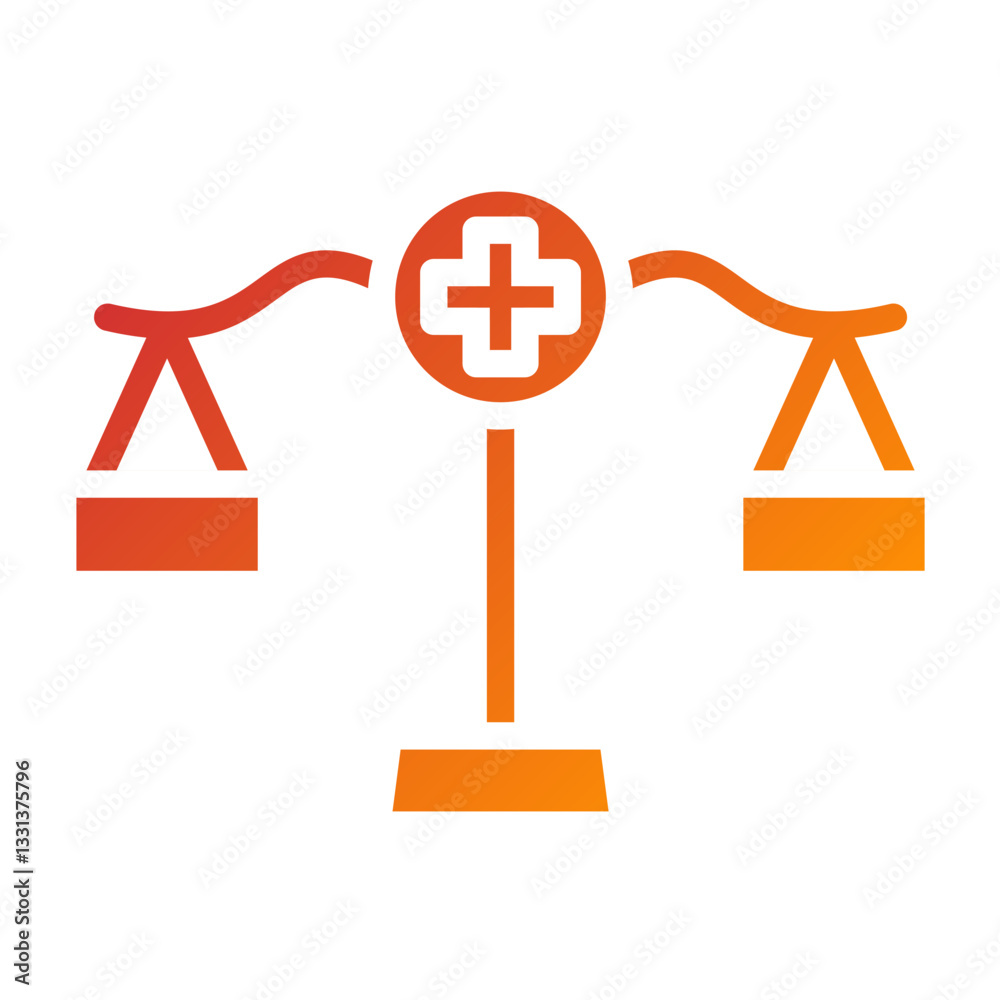 Fototapeta premium Vector Design Health Law Icon Style