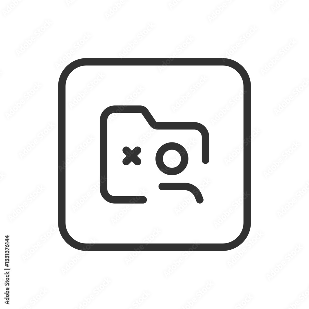 Folder User Delete Icon - Modern Simple Flat Vector for Web and Mobile Folder User Delete Icon - Modern Simple Flat Vector for Web and Mobile