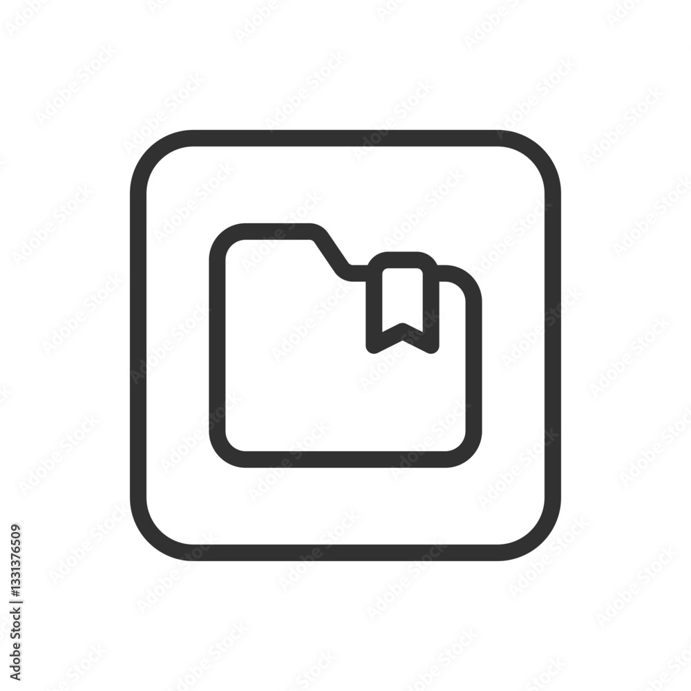 Folder Bookmark Icon - Modern Simple Flat Vector for Web and Mobile Folder Bookmark Icon - Modern Simple Flat Vector for Web and Mobile