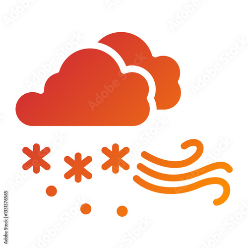 Vector Design Snowstorm Icon Style