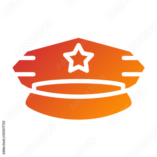 Vector Design Police Hat Icon Style