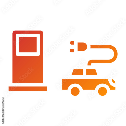 Vector Design Electric Station Icon Style