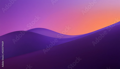 Soft glow of orange light blending into rich purple hues, creating a silky and elegant gradient transition.