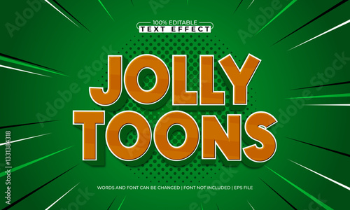 jolly toons editable text effect with a play game and kids text style