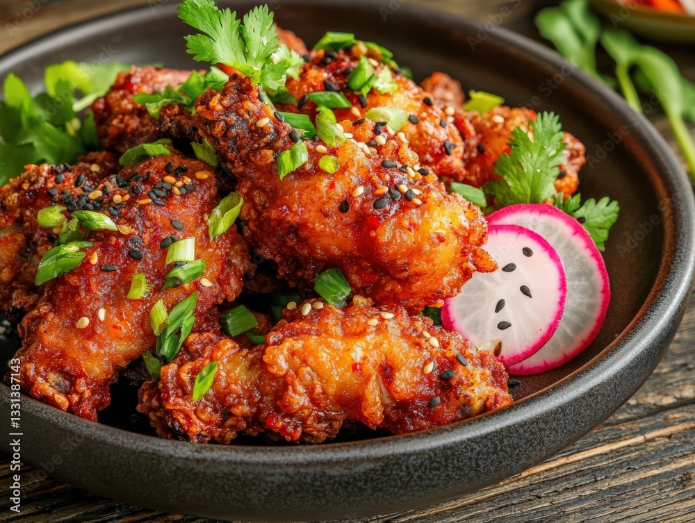 Fototapeta premium Crispy Fried Chicken and Tandoori Specialties for Delicious Meals