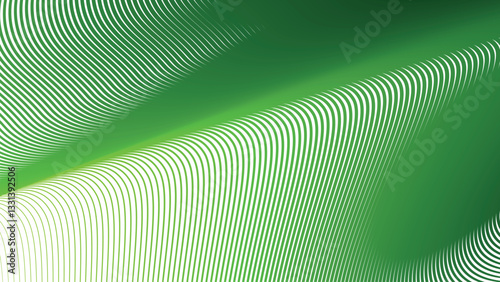Green Stripes Line Pattern Abstract Background. Modern Stylish Backdrop. Trendy Seamless Design. Elegant Wavy Texture. Minimalist Digital Wallpaper. Smooth Flowing Aesthetic. Geometric Creative