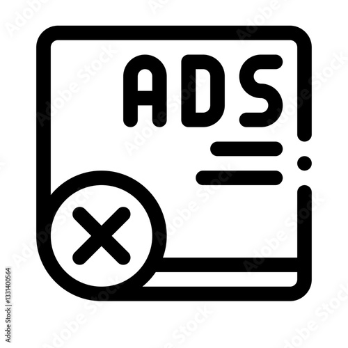 No ads line icon