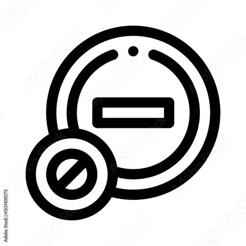 No entry line icon