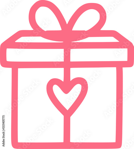 Classic Valentine Gift Illustration
