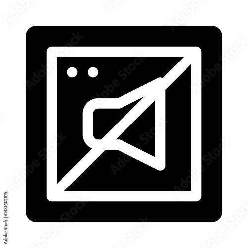 Crossed speaker glyph icon