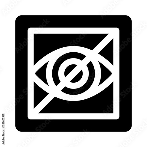 Crossed eye glyph icon