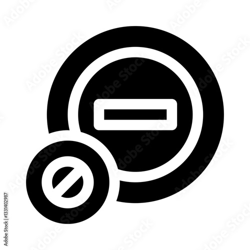 No entry glyph icon