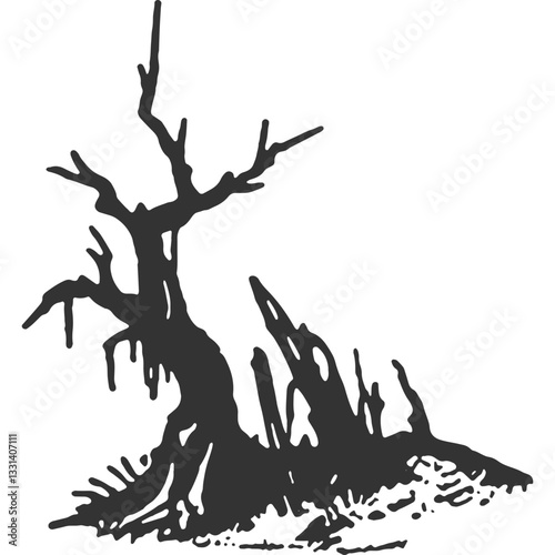 Trust or Die Vintage Illustration Vector