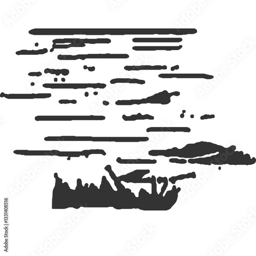 No Man’s Land Vintage Illustration Vector