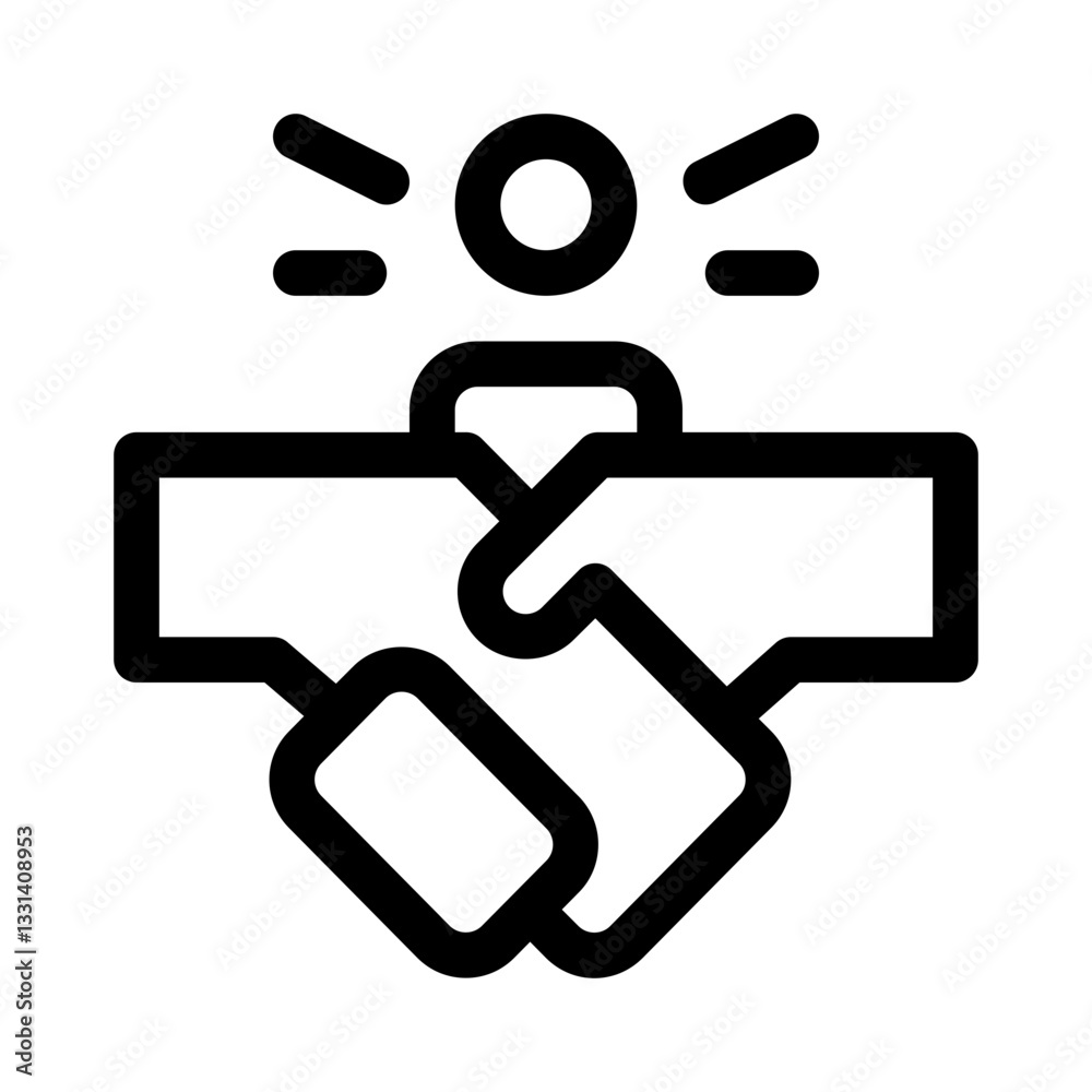 Handshake line icon Handshake line icon