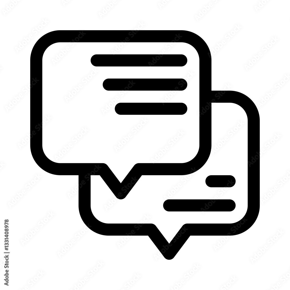 Speech bubble line icon Speech bubble line icon