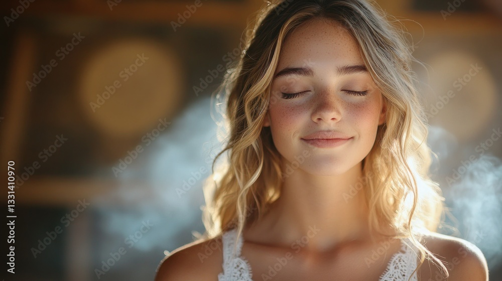 Relaxed woman with soft light Relaxed woman with soft light