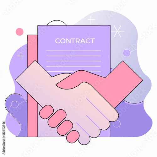 Two businesspeople shaking hands