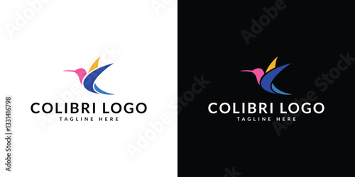 colibri logo icon vector illustration