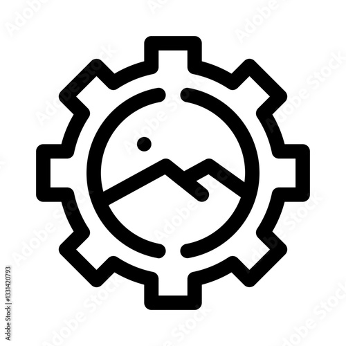 Gear image line icon