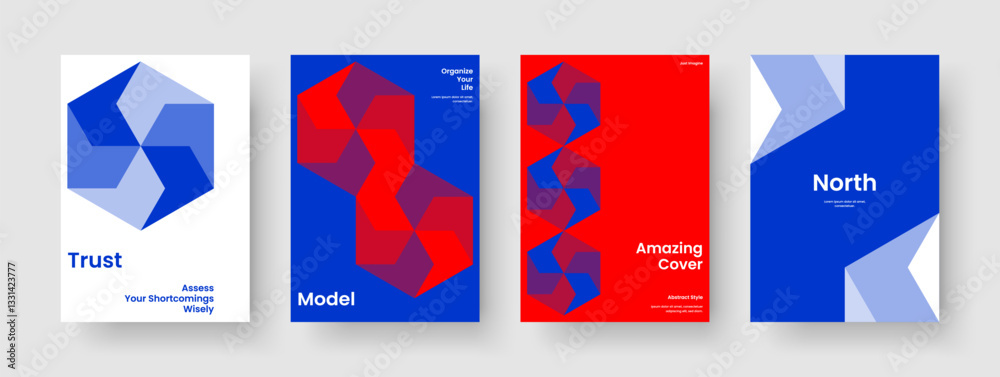 Obraz premium Geometric Book Cover Template. Isolated Brochure Design. Creative Business Presentation Layout. Poster. Report. Banner. Background. Flyer. Journal. Handbill. Notebook. Magazine. Leaflet. Portfolio